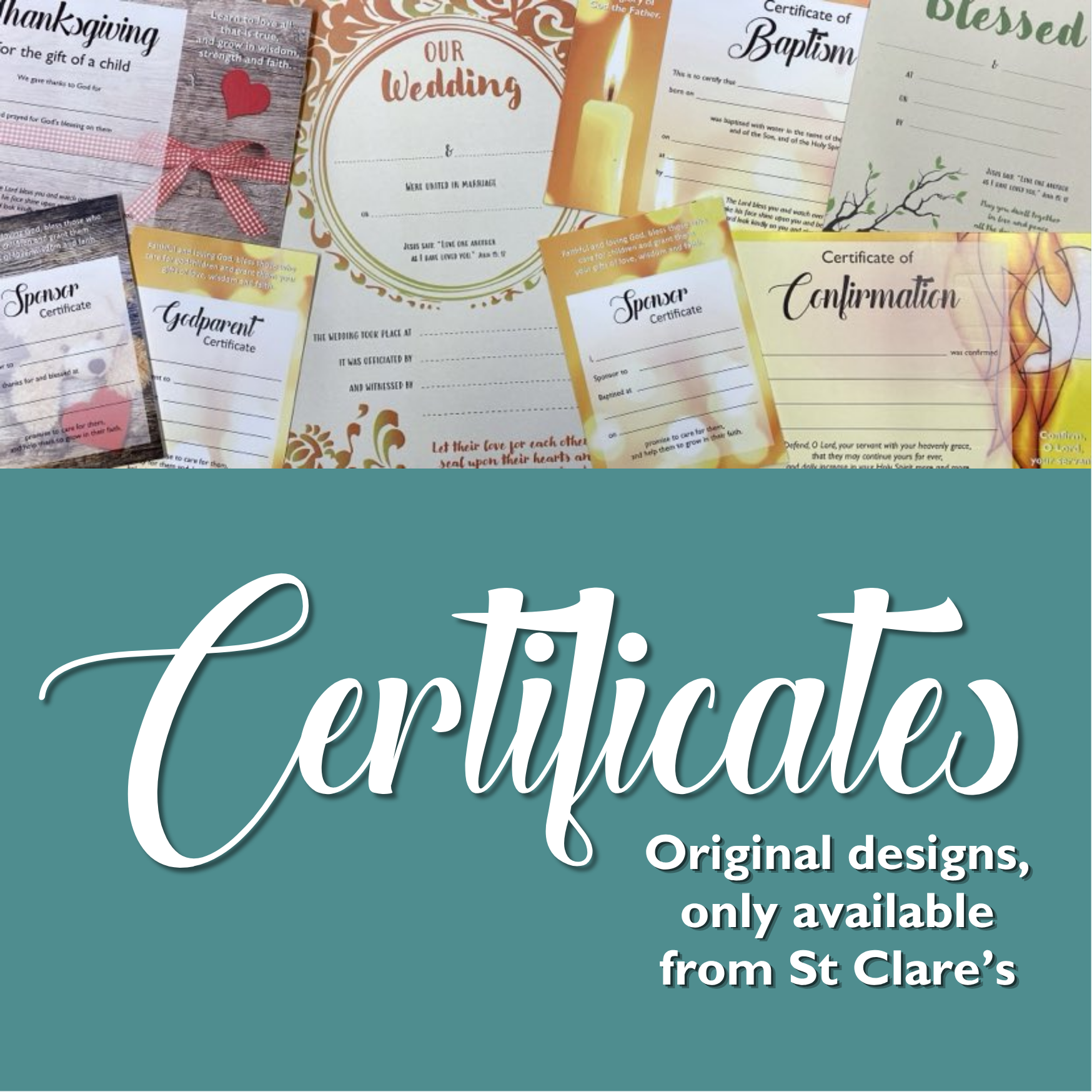 Church Supplies - Certificates